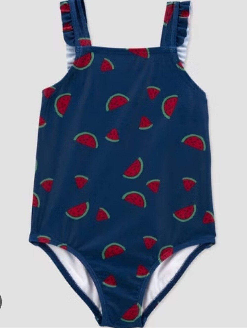 Carter's Navy One-Piece Swimsuit with Watermelon Print